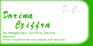 dorina cziffra business card